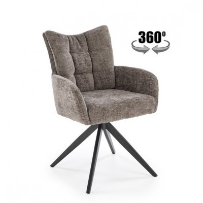 Стул HALMAR K540 серый/черный, поворотный